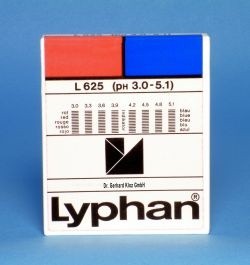 L625 LYPHAN Streifen pH 3,0 bis 5,1