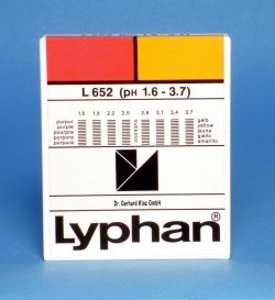 L652 LYPHAN Streifen pH 1,6 bis 3,7