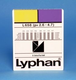 L658 LYPHAN Streifen pH 2,6 bis 4,7