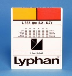 L665 LYPHAN Streifen pH 5,2 bis 6,7