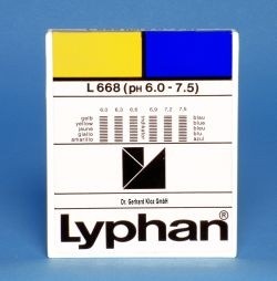 L668 LYPHAN Streifen pH 6,0 bis 7,5