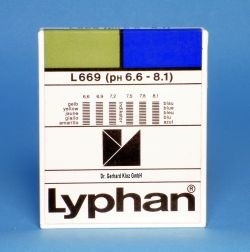 L669 LYPHAN Streifen pH 6,6 bis 8,1