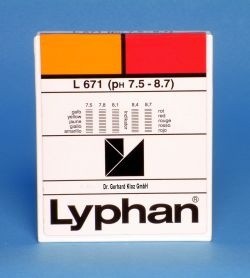 L671 LYPHAN Streifen pH 7,5 bis 8,7