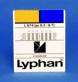 L674 LYPHAN Streifen pH 8,2 bis 9,7